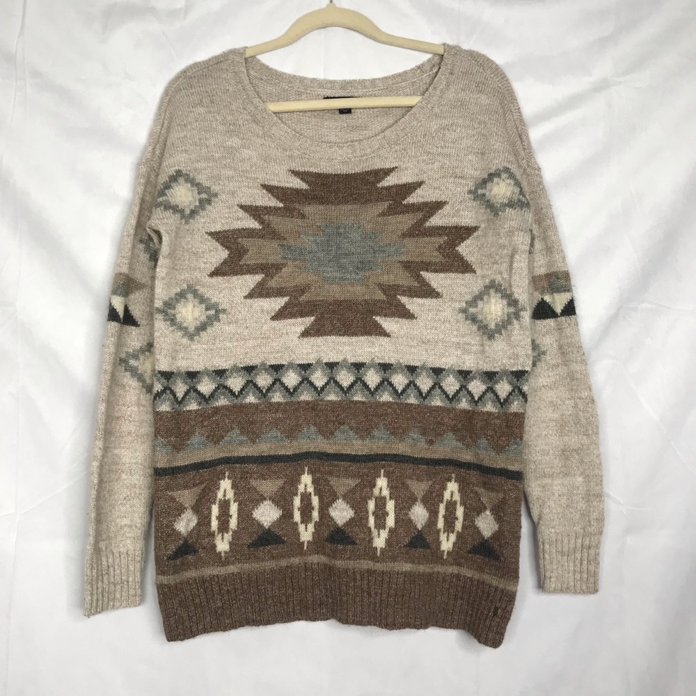 AEO Wool blend Aztec knit sweater